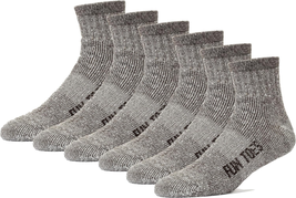 Merino Wool Ankle Hiking Socks with Arch Support - 6 Pairs for All - £30.28 GBP