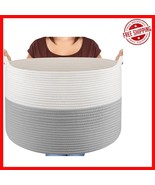 XXXLarge Cotton Rope Storage Basket - Stylish 22&quot;x22&quot;x14&quot; for Toys &amp; Lau... - €30,54 EUR