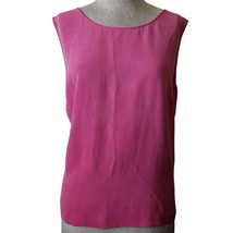 Pink Sleeveless Silk Blouse Size Large  - £19.35 GBP