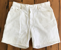 Vtg Levi Strauss White Denim Jeans Shorts 12 - £799.35 GBP