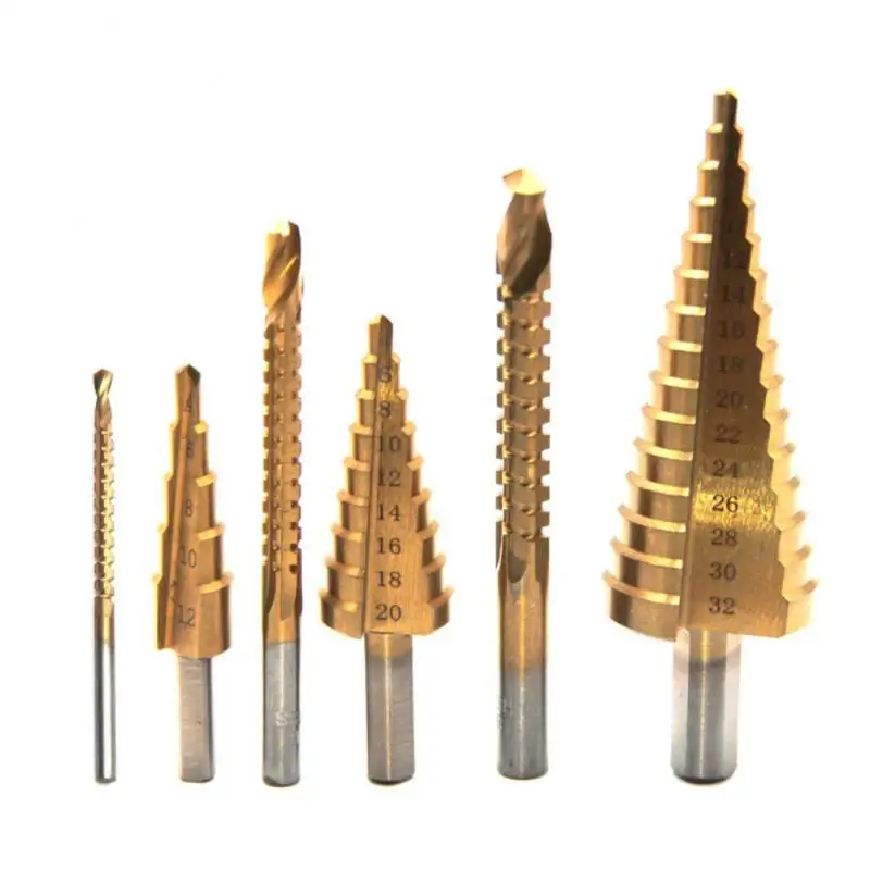 1/2/3PCS 4-12/4-20/4-32mm Drill Bits Triangular Handle Straight Groove Pagoda St - £48.05 GBP