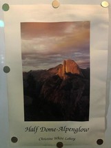 1994 Yosemite Park Half Dome Alpenglow Poster 18x26 christine loberg nature vtg - $8.00