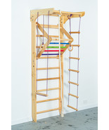 Swedish Sport Ladder w/ Rope Attachments and Monkey Bar for Home Use - $549.63 CAD