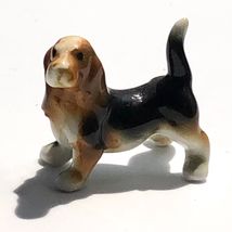 Beagle Puppy Dog Miniature Figurine Porcelain China Vintage Dollhouse Sh... - £6.98 GBP