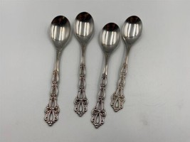 Set of 4 x Oneida Stainless Steel CHANDELIER Ice Cream Spoons - £19.80 GBP