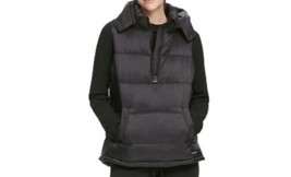 DKNY Womens Sport Half-Zip Down Puffer Vest Size X-Small Color Black - $117.81
