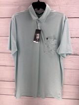Travis Mathew Bay Swim Golf Polo Shirt Size Lg New With Tags Blue Palm Trees - £29.30 GBP