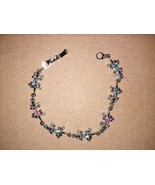 Lizard Bracelet With Colored Gems, 7 inches, Hinged Clasp - £9.34 GBP