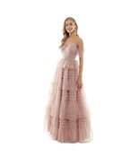 Say Yes to the Prom Juniors&#39; Pleated Mesh Tiered Gown Dress Size 15 Fren... - $120.00