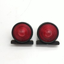 Vintage Fender Lights Dual Side Red Amber 3 Inch Round Lamp Pair Truck R... - $45.87