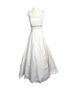 Monique Lhuillier 2000 &quot;Lisa&quot; Wedding Gown Dress A-Line Satin Portrait N... - $6,458.52 MXN