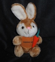 9" Vintage 1980 Wallace Berrie Bunny Rabbit W/ Carrot Stuffed Animal Plush Toy - £19.03 GBP