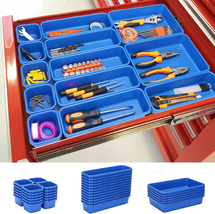 42 Pack Tool Box Organizer Tool Tray Dividers, Rolling Tool Chest Cart Cabinet W - £23.77 GBP