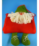 Childs Christmas Santa Purse Hand Muff Santa&#39;s Elf 8&quot; wide - $12.08 CAD