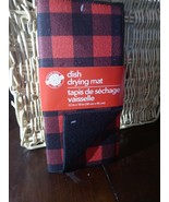 Dish Drying Mat 12 In X 18 Red &amp; Black Plaid - $20.20 CAD