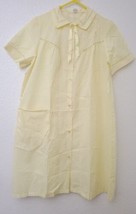 Vintage 60s Texsheen Lingerie Semi Sheer Yellow Robe Nightgown Lace Trim Size 34 - £11.86 GBP