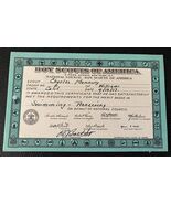 1937 Boy Scout Swimming Pioneering Merit Badge Card - $4.00