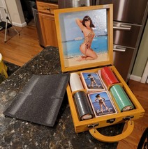 BETTIE PAGE POKER SET Playing Cards Wooden Case New 2004 - $89.95