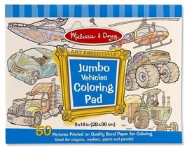 MELISSA &amp; DOUG Melissa &amp; Doug Jumbo Coloring Pad - Vehicles - £5.60 GBP