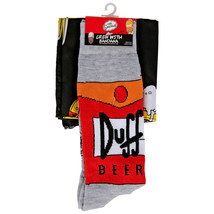 The Simpsons Duff Beer Crew Sock and Face Mask Combo Grey - £17.22 GBP