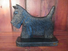 Black Cast Iron Scotty Dog (Scottish Terrier) Door STOP/BOOKEND - £15.03 GBP