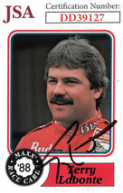 Terry Labonte signed NASCAR 1988 Maxx Charlotte Racing Trading Card #63- JSA Hol - £26.71 GBP
