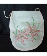 Vintage Completed Tri Chem Toilet Lid Cover - Poinsettas - $16.37 CAD