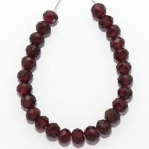 15.30 Cts Natural Garnet Rondelle Faceted Balls Beads Loose Gemstones (3... - £4.26 GBP
