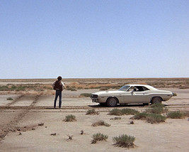  Barry Newman Vanishing Point 1970 Dodge Challenger in Desert Iconic 16x... - £54.75 GBP