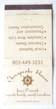 Chesapeake House - Myrtle Beach, South Carolina Restaurant 30FS Matchbook Cover - £1.42 GBP