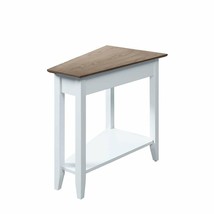 Convenience Concepts American Heritage Wedge End Table in White Wood Finish - £110.94 GBP