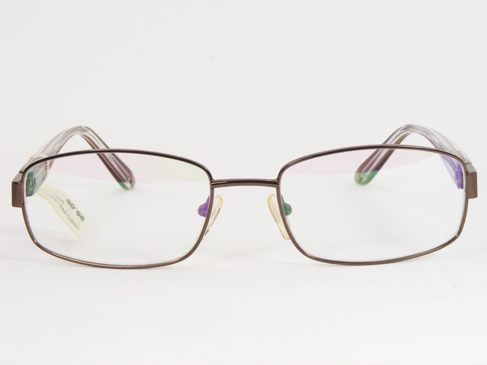 893 C2 Brown UNIQUE EYEGLASSES GLASSES METAL FRAME 55-19-140mm Item image 2