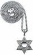 Star Of David New Crystal Rhinestone Pendant Necklace - £21.91 GBP+