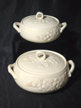 Vintage METLOX POPPY TRAIL 6.5&quot; AND 8.5&quot; Covered Dishes ANTIQUE GRAPE St... - $35.29 CAD