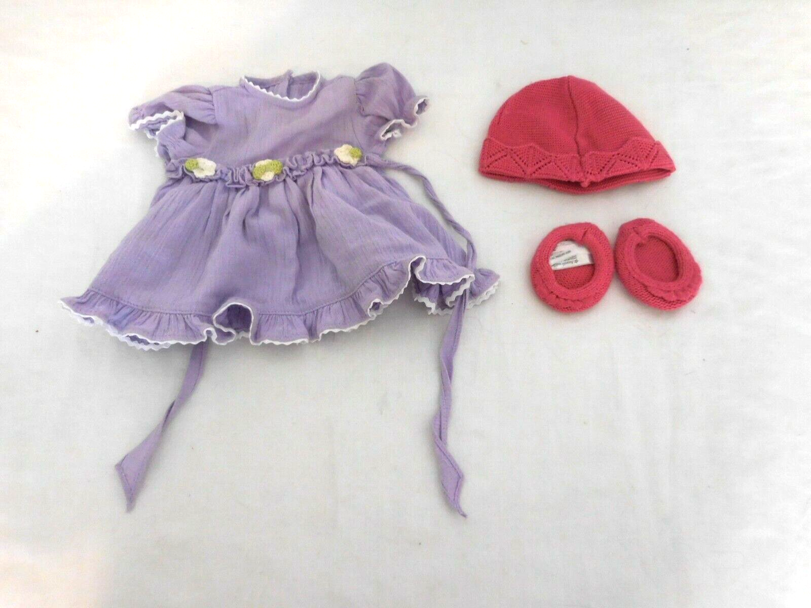 American Girl Bitty Baby 2011 Backpack Starter Set Pink Knit Hat and Shoes - £24.06 GBP