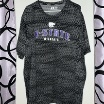 Kansas State Wildcats Shirt Mens 3 Extra Large XXX LARGE Gray Black Russell USA - $11.76
