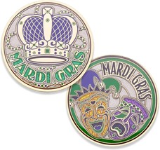 MARDI GRAS CELEBRATION NEW ORLEANS 2&quot;  CHALLENGE COIN - £31.41 GBP