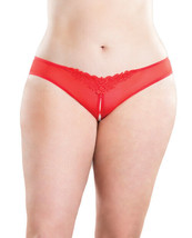 Crotchless Thong w/Pearls Red 3X/4X - $16.62