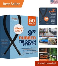 Reliable Weatherproof Bungee Cords with Hooks - 9-Inch 50 Pack for Outdoors - $98.99