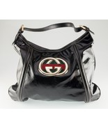 Gucci Dialux Medium Britt Shoulder Bag Black Coated Canvas - £671.81 GBP