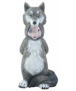 Grey and White Pig as Wolf Dupers Themed Decorative Figurine Statue - $19.99