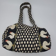 Vera Bradley Chanticleer Chicken Rooster Eggs Purse Tote Barrel Handbag ... - $28.97