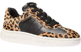 NIB Michael Kors Kai Leopard Print Calf Hair Sneaker Women&#39;s Lace Up Siz... - $99.95