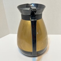 Vintage Thermo Serv Gold and Black Insulated Carafe Coffee Pitcher 44 ounce - £15.65 GBP