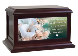 Calla Lilies, Roses &amp; Butterflies Cremation Urn - £201.26 GBP
