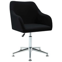 vidaXL Black Polyester Office Chair Swivel Seat Ergonomic Comfort High Back - $145.49