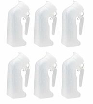 6 Pcs, Male Urinal Urine Pee Bottle With Cover Lid 1 Quart, 1000 mL - $15.67
