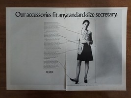 Xerox 1970 Vintage Print Ad Office Equipment Standard Size Secretary 2 P... - $8.90