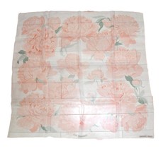 Hermes Scarf Les pivoines 90 cm Chiffon Silk mousseline muslin flower peony pink - £489.75 GBP