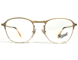 Persol Eyeglasses Frames 7007-V 1069 Matte Shiny Gold Round Full Rim 51-19-145 - $83.94